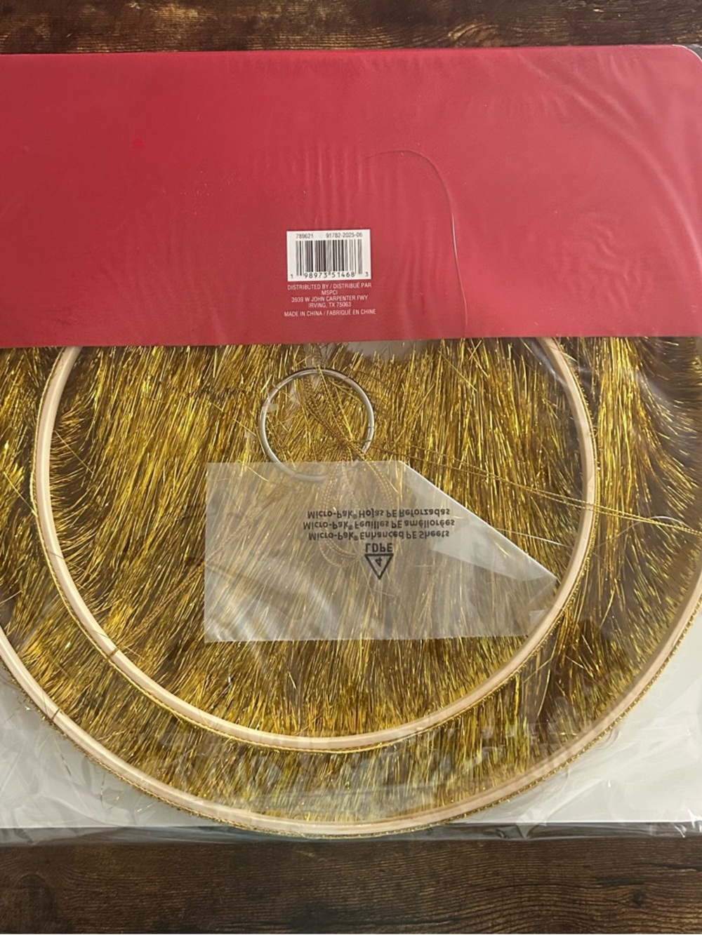Ashland Gold Tinsel Hanging Chandelier - Picture 2 of 4